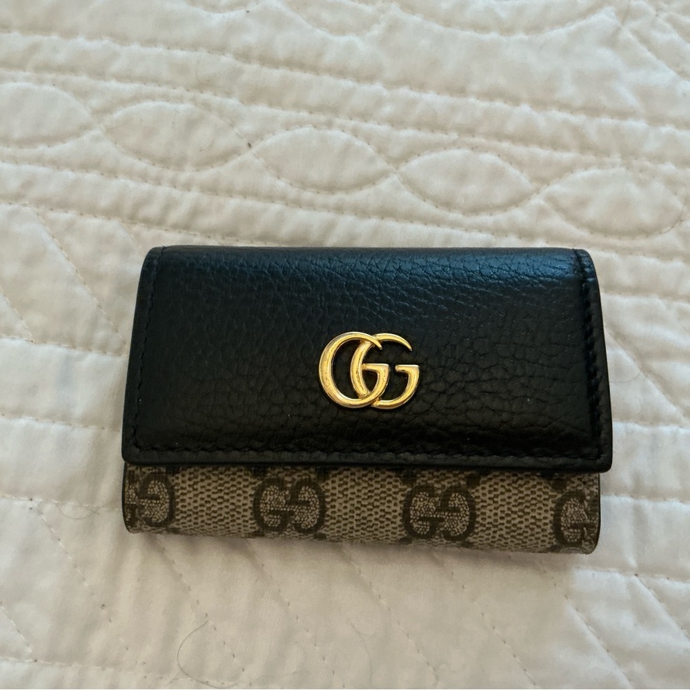 Gucci Black and Brown Key Case
